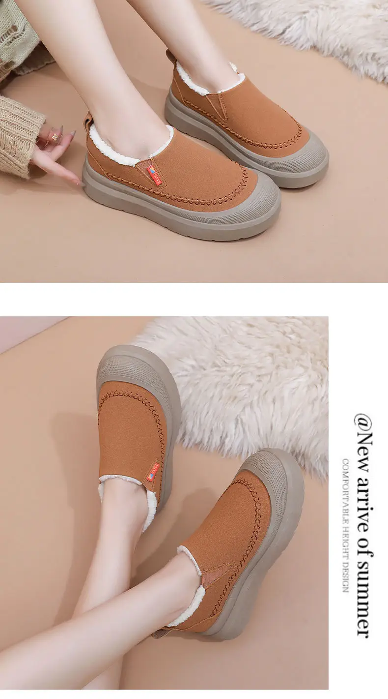 Women's Shoes, New Winter Style, Women's Shoes with Plush Lining for Warmth, Comfortable and Versatile Women's Boots, Mom Shoes, Thick-Soled Non-Slip Snow Boots — feature 21