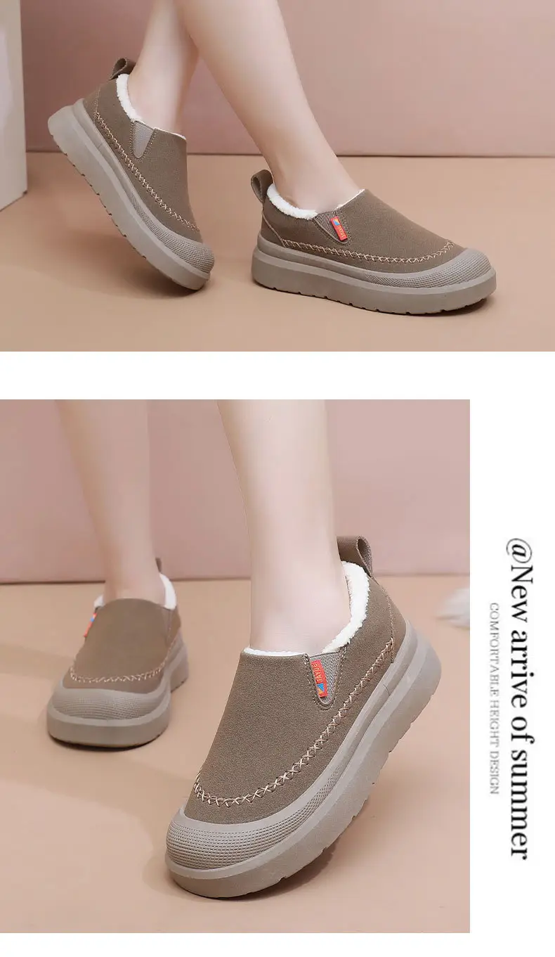 Women's Shoes, New Winter Style, Women's Shoes with Plush Lining for Warmth, Comfortable and Versatile Women's Boots, Mom Shoes, Thick-Soled Non-Slip Snow Boots — feature 25