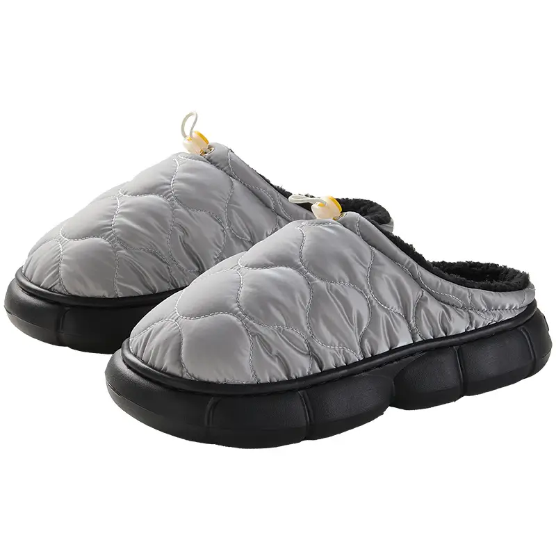 Nanbowan Waterproof Cotton Slippers for Men and Women in Autumn and Winter New Home Warm Non-Slip Comfortable Thick-Soled Couple Cotton Slippers for Women - Image 10