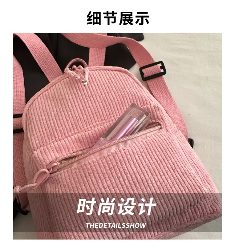 Pink Women's Large Capacity Shoulder Bag for School & Commute — feature 2