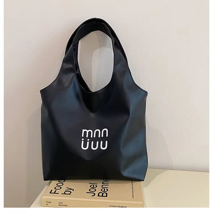Black One-Shoulder Large Capacity Tote Bag for Women — feature 22
