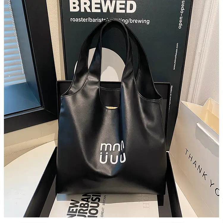 Black One-Shoulder Large Capacity Tote Bag for Women — feature 26
