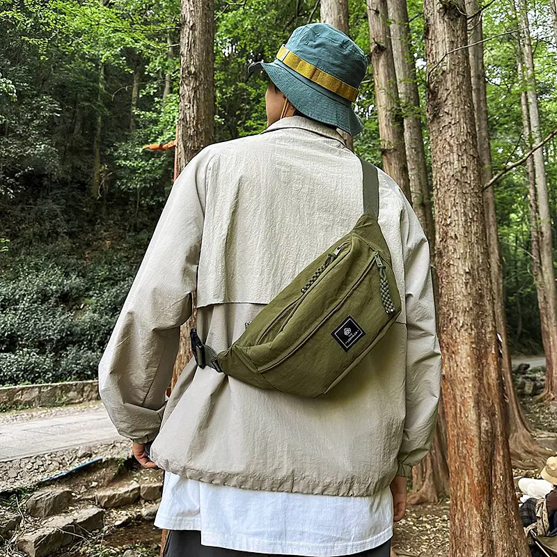 Orange Crossbody Waist Bag for Men - Image 7