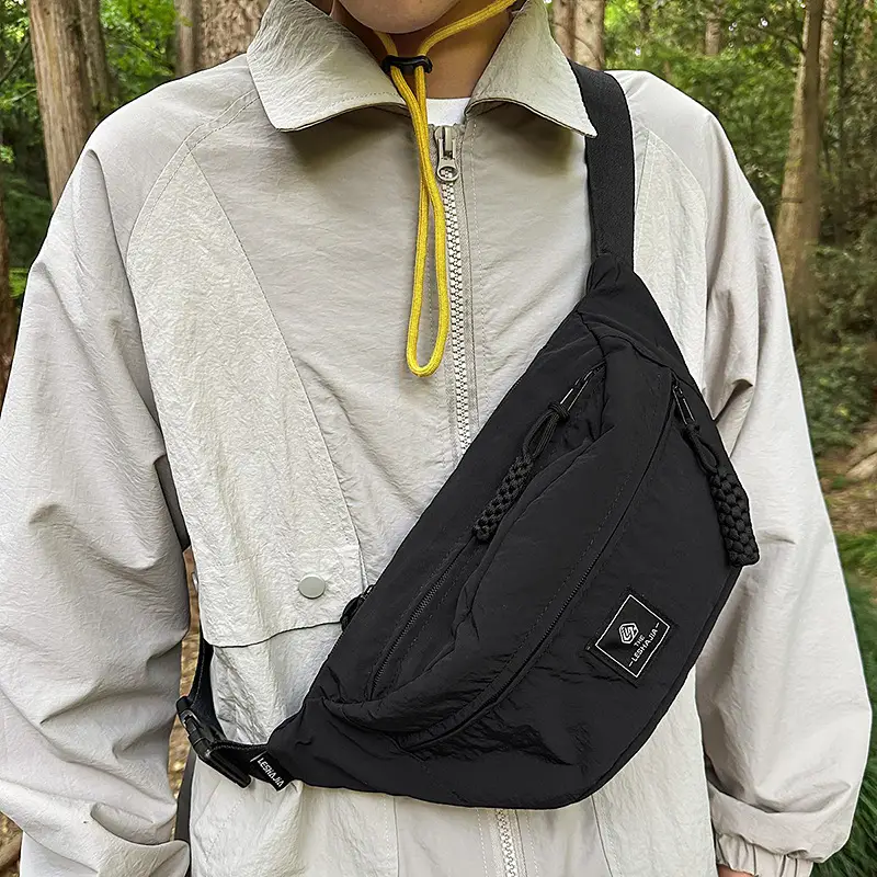 Orange Crossbody Waist Bag for Men - Image 8