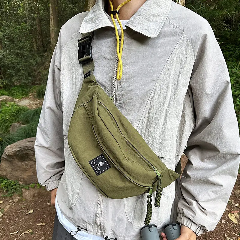Orange Crossbody Waist Bag for Men - Image 9