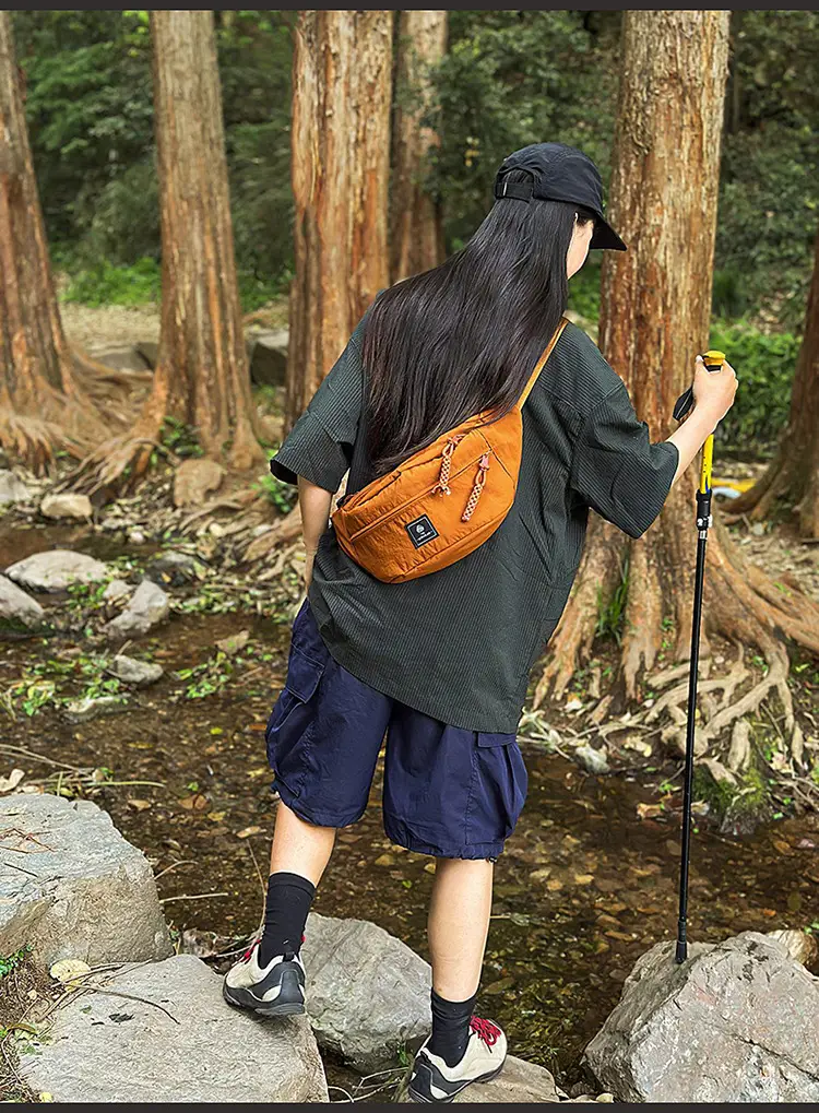 Orange Crossbody Waist Bag for Men — feature 14