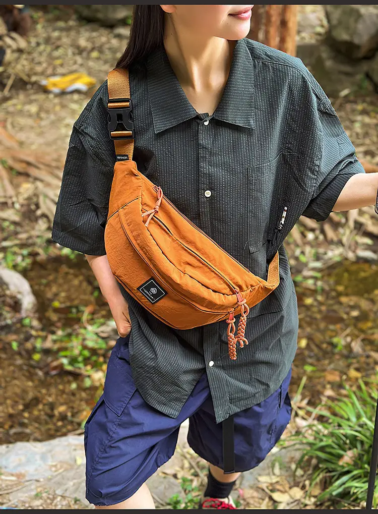 Orange Crossbody Waist Bag for Men — feature 15