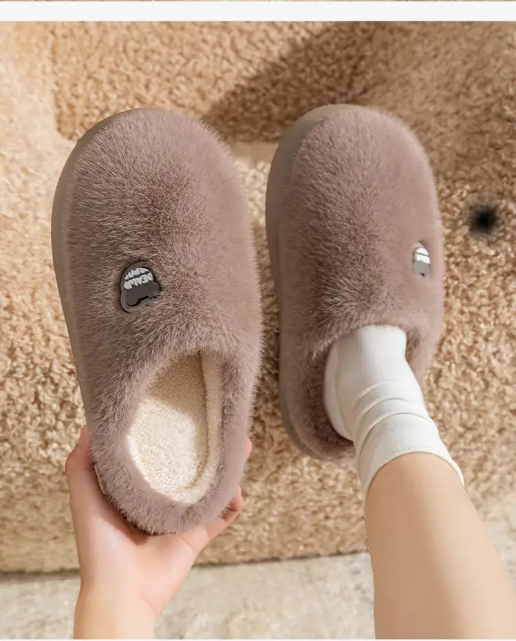 Cotton Winter Slippers Green Women Men Anti-Slip — feature 18
