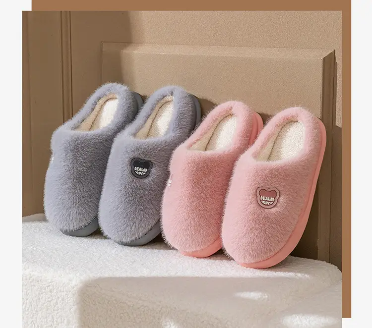 Cotton Winter Slippers Green Women Men Anti-Slip — feature 3