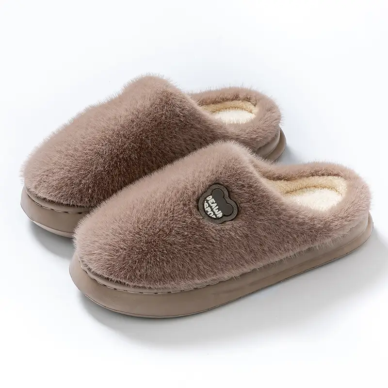 Cotton Winter Slippers Green Women Men Anti-Slip - Image 5