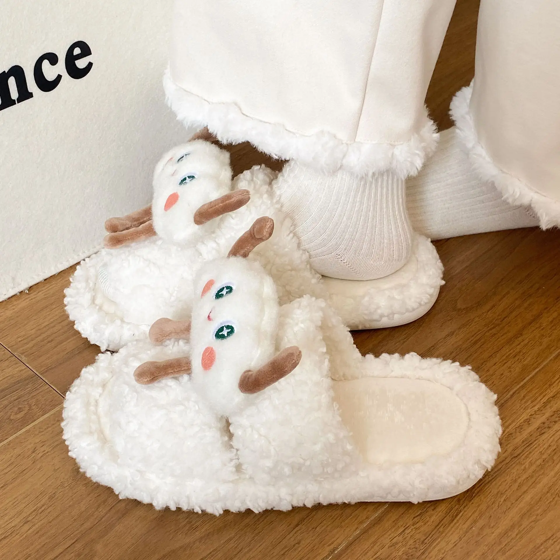 Cute Cartoon Cloud Slippers for Women Winter Casual - Image 3