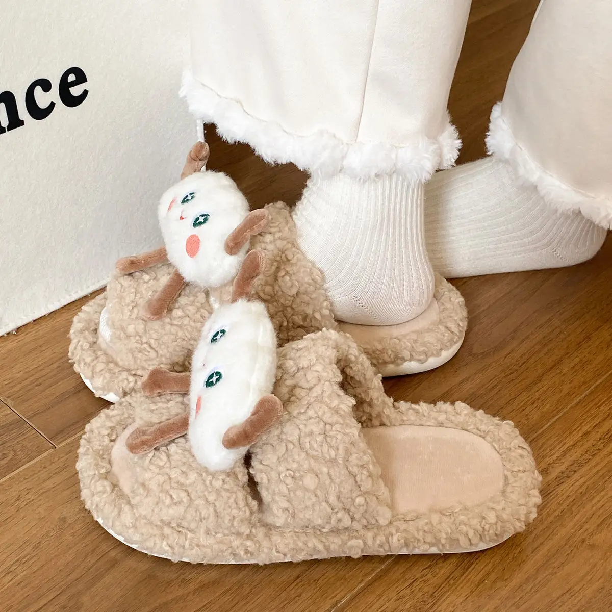 Cute Cartoon Cloud Slippers for Women Winter Casual — feature 28