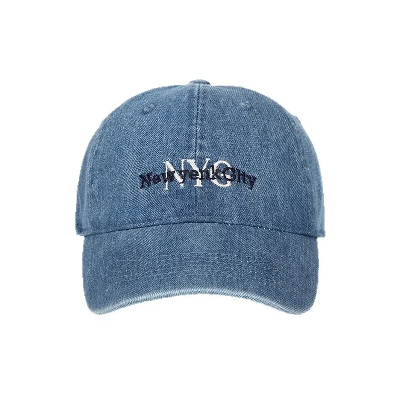 NYC Embroidered Baseball Cap for Women, Light Gray - Image 8