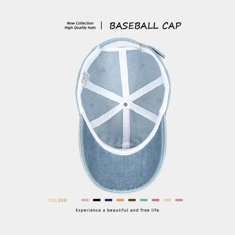 NYC Embroidered Baseball Cap for Women, Light Gray — feature 9