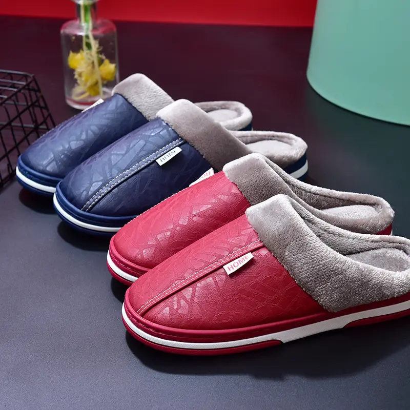 Middle-Aged and Elderly Men's Autumn and Winter Indoor Home 2025 New Thick-Soled Plush Slippers Winter Men's Cotton Shoes Wholesale - Image 5