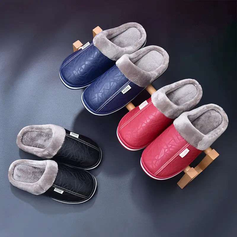 Middle-Aged and Elderly Men's Autumn and Winter Indoor Home 2025 New Thick-Soled Plush Slippers Winter Men's Cotton Shoes Wholesale - Image 8
