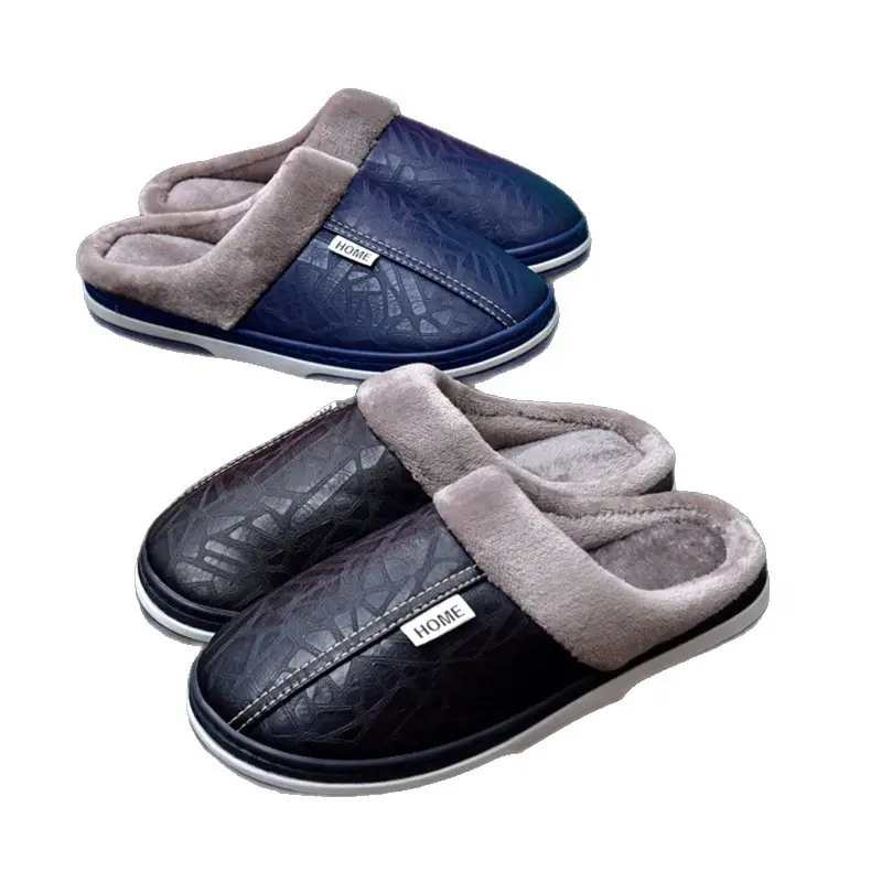 Middle-Aged and Elderly Men's Autumn and Winter Indoor Home 2025 New Thick-Soled Plush Slippers Winter Men's Cotton Shoes Wholesale - Image 9