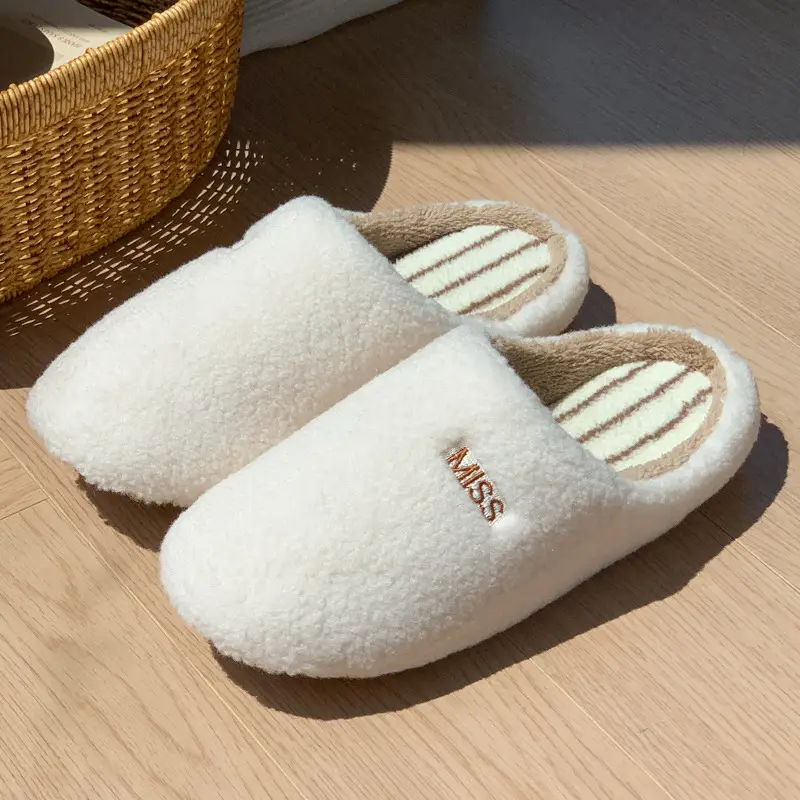 2025 New Cotton Slippers for Women Winter Home Use Indoor Couple Silent Floor Non-Slip Warm Cotton Slippers - Image 3
