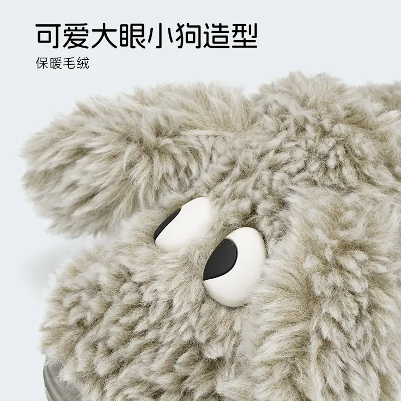 Cute Plush Slippers for Girls Thick Warm Cotton Non-Slip