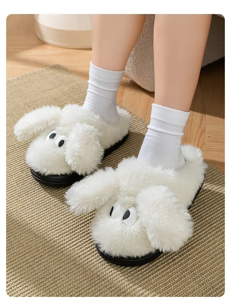 Cute Plush Slippers for Girls Thick Warm Cotton Non-Slip — feature 10