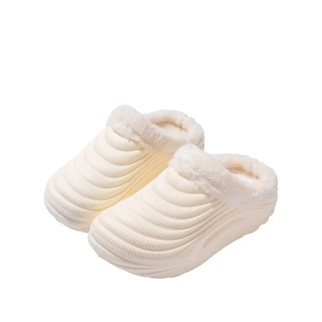 Waterproof Fleece Lined Slippers for Women Men Winter Warm Non-Slip - Image 11