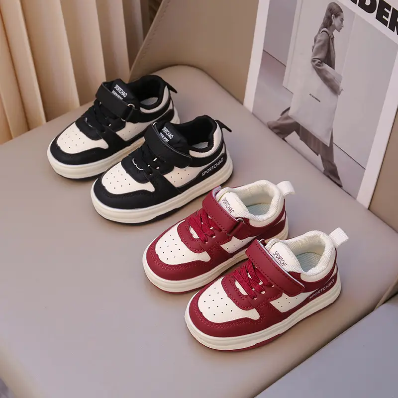 Kids Sneakers Black White 1-3Yr Old
