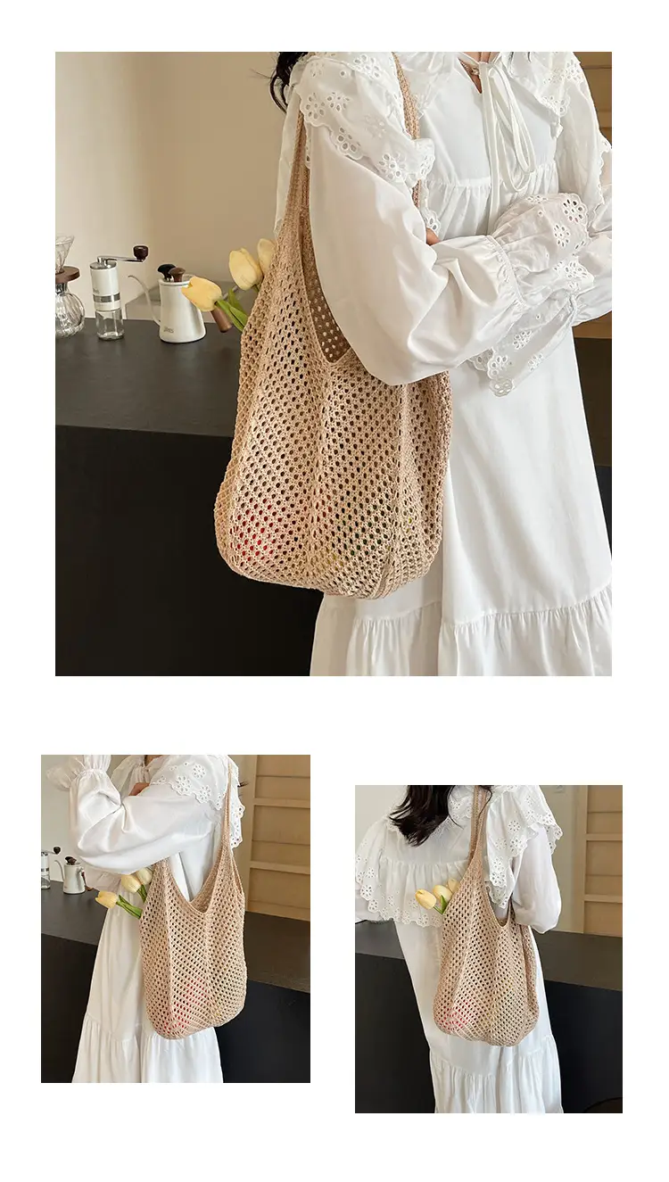 Women Woven Straw Handbag Large Capacity Summer Travel Bag — feature 11