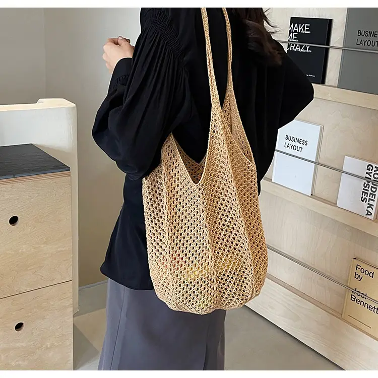 Women Woven Straw Handbag Large Capacity Summer Travel Bag — feature 16