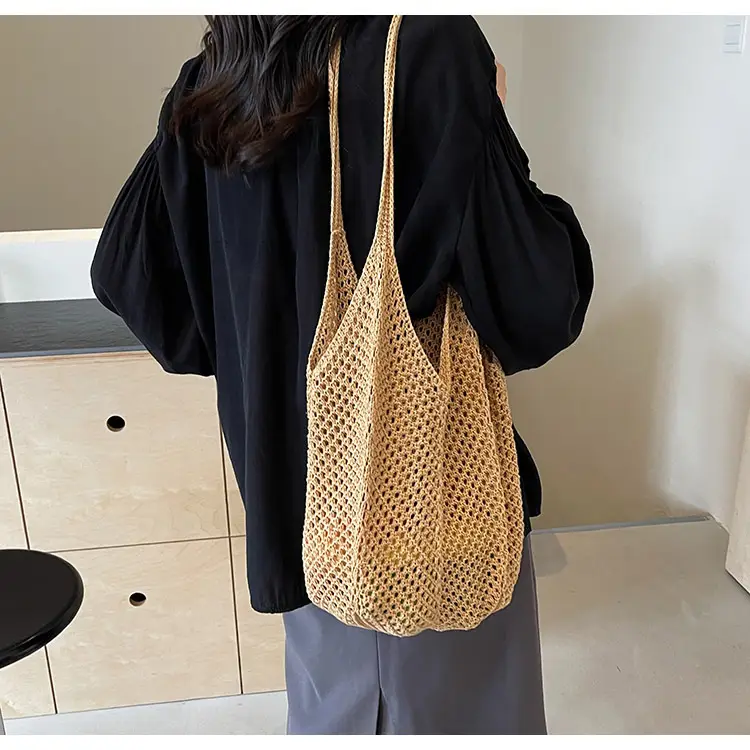 Women Woven Straw Handbag Large Capacity Summer Travel Bag — feature 20