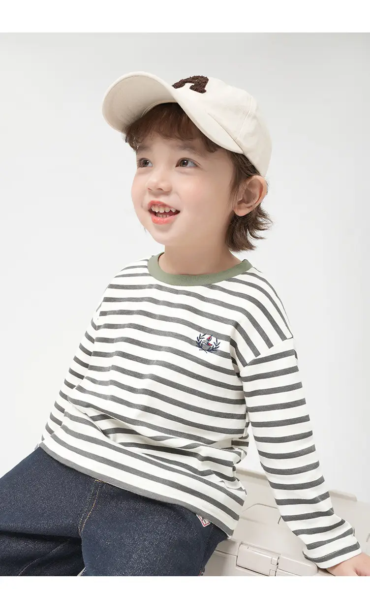 Boys Striped Long Sleeve T-Shirt Autumn Set — feature 20