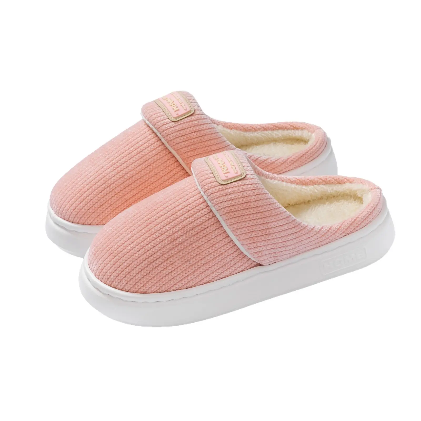 Women Winter Slip-On Cotton Slippers Brown