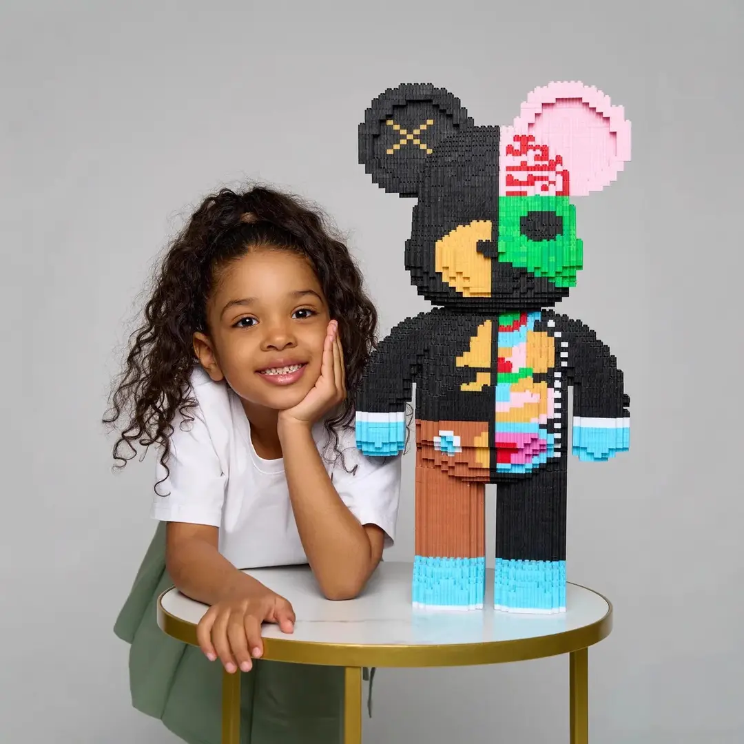 Cross-Border Free Labeling Compatible with Lego Bear Building Blocks Toy Puzzle Ornaments 3D Puzzle Boys and Girls Series Toys - Image 14