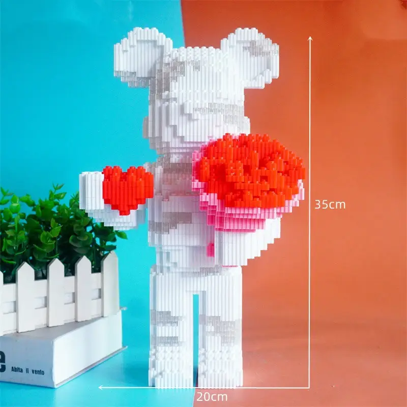 Cross-Border Free Labeling Compatible with Lego Bear Building Blocks Toy Puzzle Ornaments 3D Puzzle Boys and Girls Series Toys - Image 11