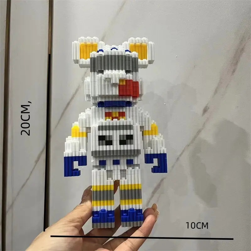Cross-Border Free Labeling Compatible with Lego Bear Building Blocks Toy Puzzle Ornaments 3D Puzzle Boys and Girls Series Toys - Image 3