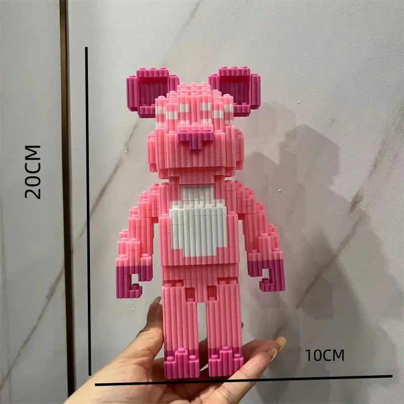 Cross-Border Free Labeling Compatible with Lego Bear Building Blocks Toy Puzzle Ornaments 3D Puzzle Boys and Girls Series Toys - Image 4
