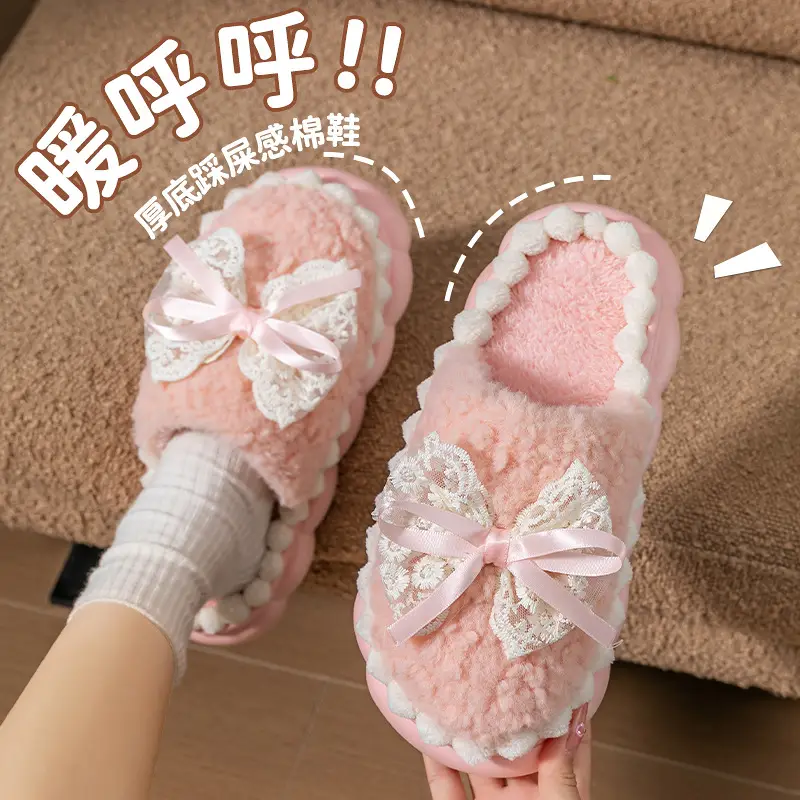 Women Cotton Warm Slippers Winter Indoor - Image 6