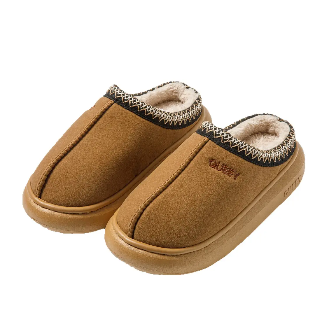 2025 New Lace Toe-Toe Slippers, Winter New Velvet Warm Home Cotton Slippers - Image 8