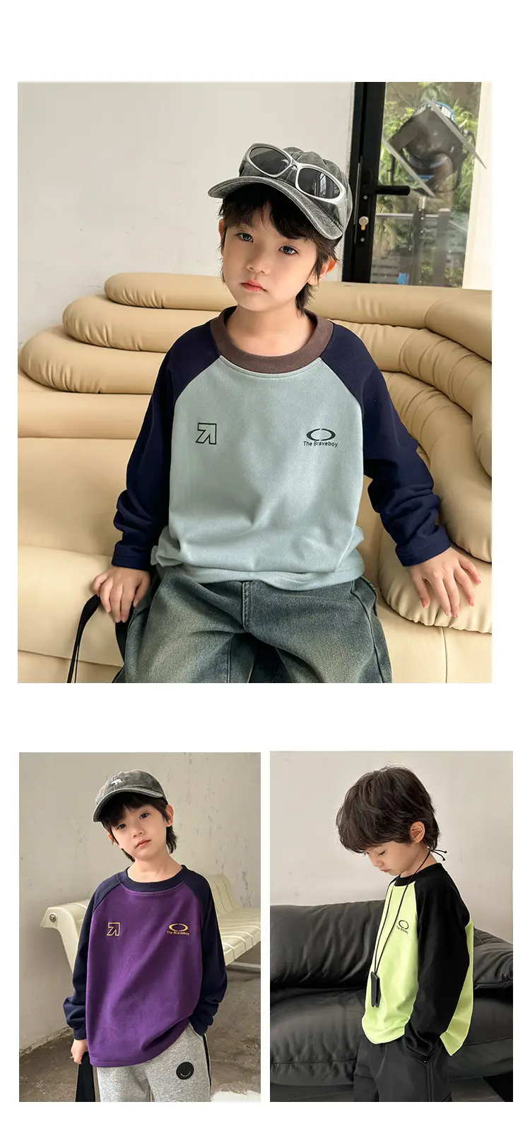 Haima Boys Winter Base Layer T-Shirt with German Velvet Raglan Sleeves β feature 12