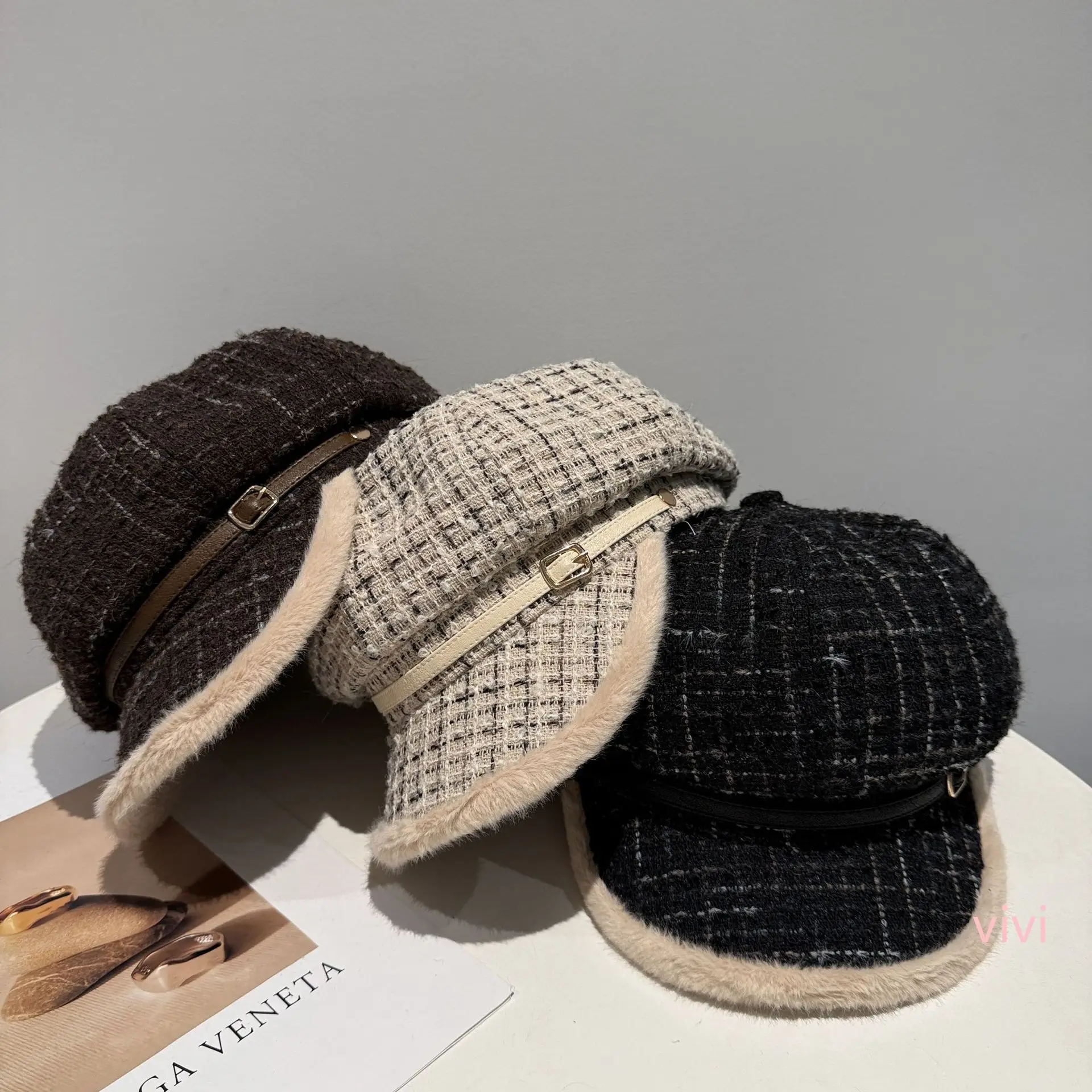 Women's British Retro Octagonal Hat Winter Warm Beret