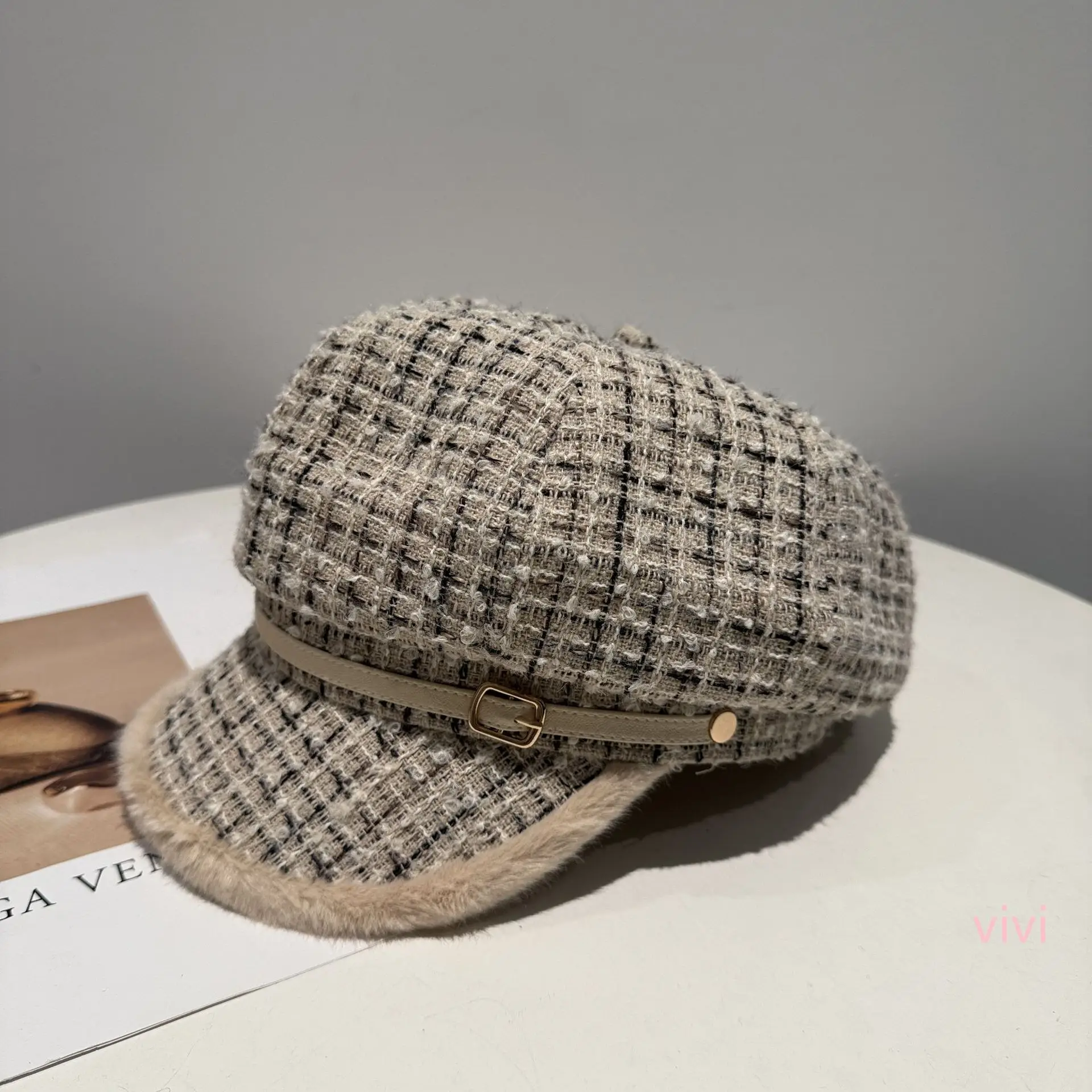 Women's British Retro Octagonal Hat Winter Warm Beret