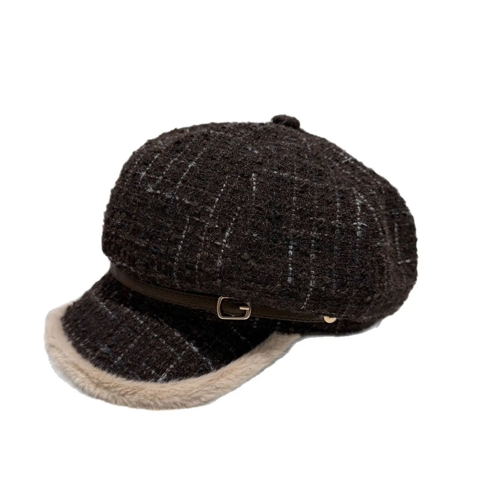 Women's British Retro Octagonal Hat Winter Warm Beret
