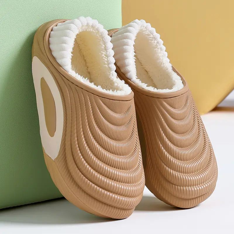 Waterproof Cotton Slippers for Men in Autumn and Winter New Style Casual Outer Wear Warm Plush Soft Bottom Non-Slip Wear-Resistant Cotton Slippers for Women Wholesale - Image 7