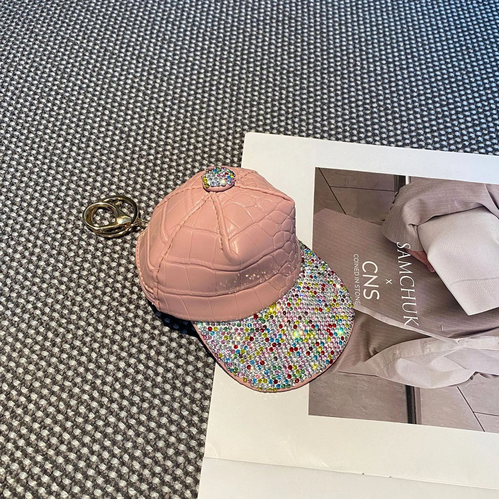 Kohkybo Rhinestone Duckbill Cap with Coin Purse - Image 7
