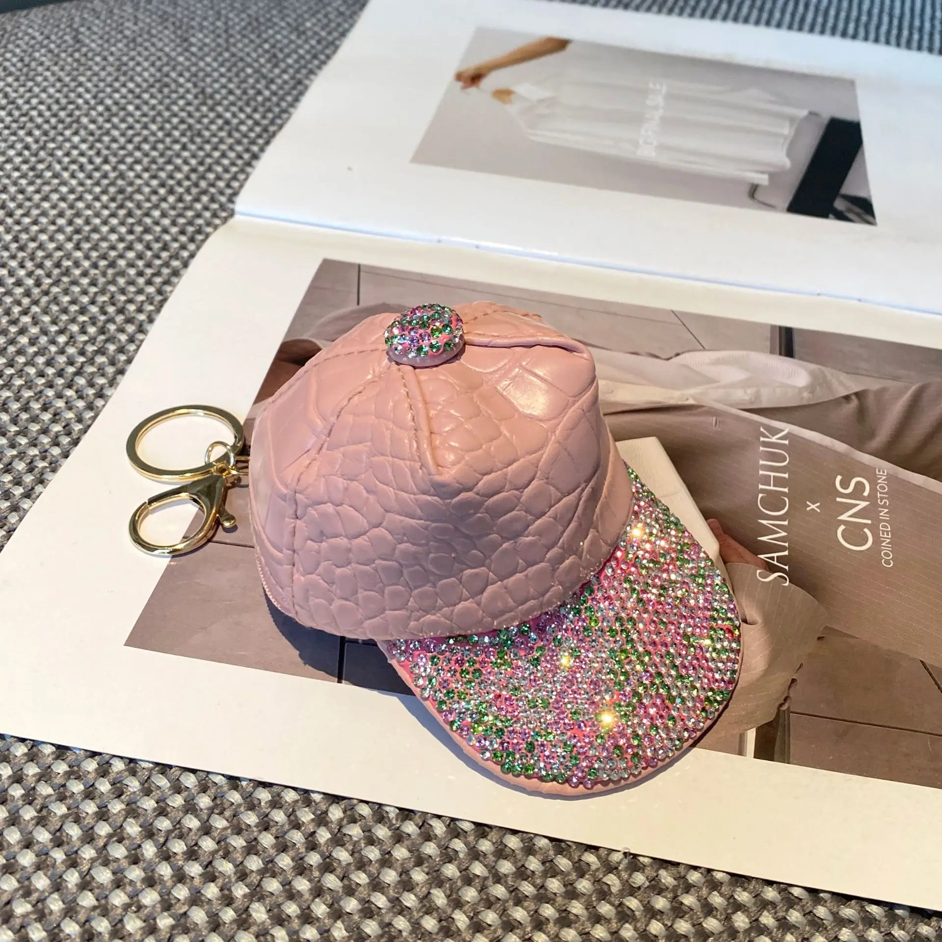 Kohkybo Rhinestone Duckbill Cap with Coin Purse - Image 8