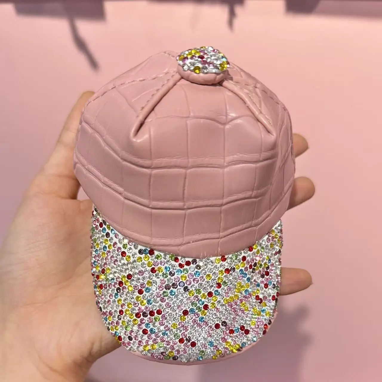 Kohkybo Rhinestone Duckbill Cap with Coin Purse — feature 1