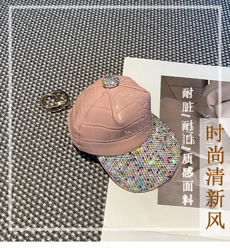 Kohkybo Rhinestone Duckbill Cap with Coin Purse — feature 3