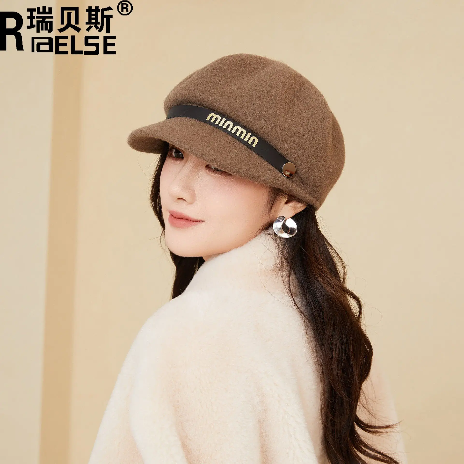 Women Woolen Beret British Style Warm Winter Hat - Image 5