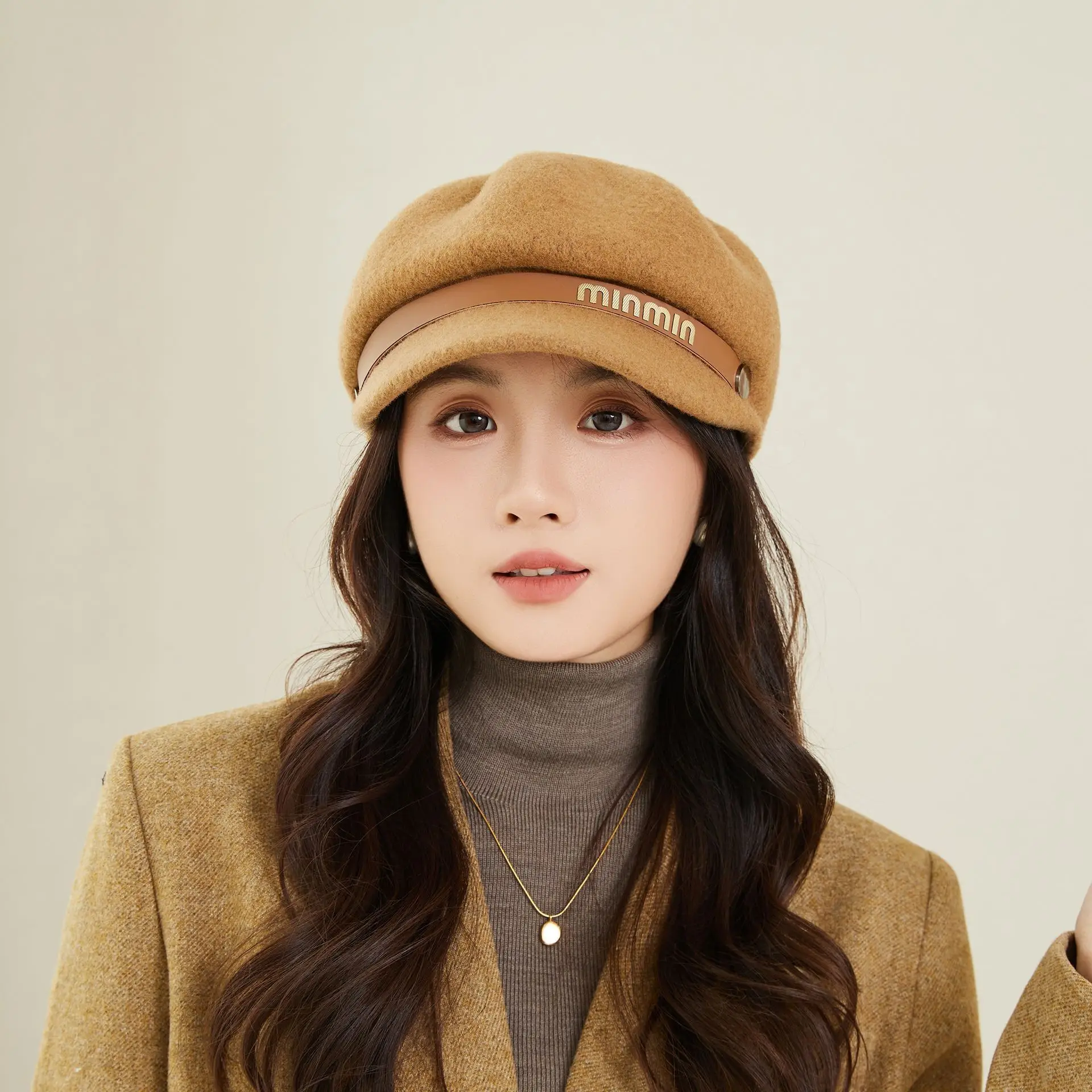 Women Woolen Beret British Style Warm Winter Hat - Image 6
