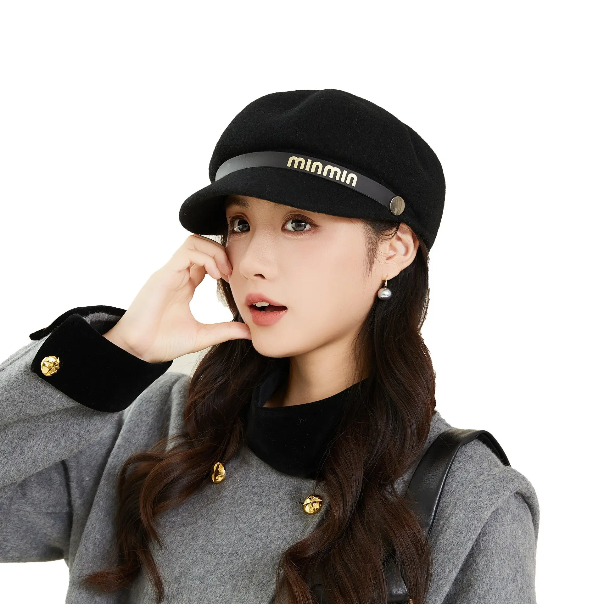 Women Woolen Beret British Style Warm Winter Hat - Image 9