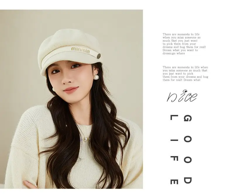 Women Woolen Beret British Style Warm Winter Hat — feature 15